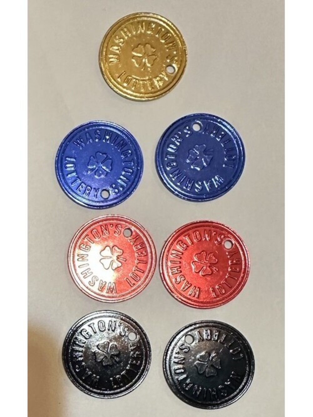 WA State Lottery Scratchers Scratch Ticket Coin LOT of 7